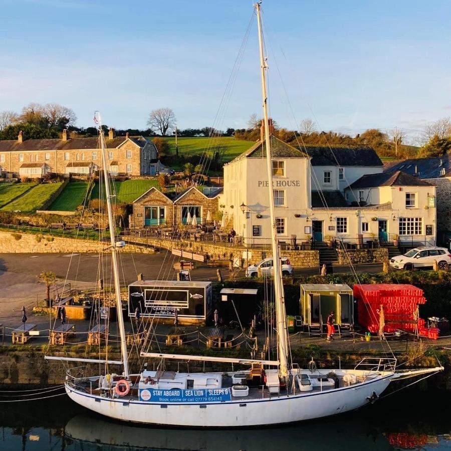 Stunning Yacht Sea Lion In Charlestown Harbour, Cornwall Otel Dış mekan fotoğraf